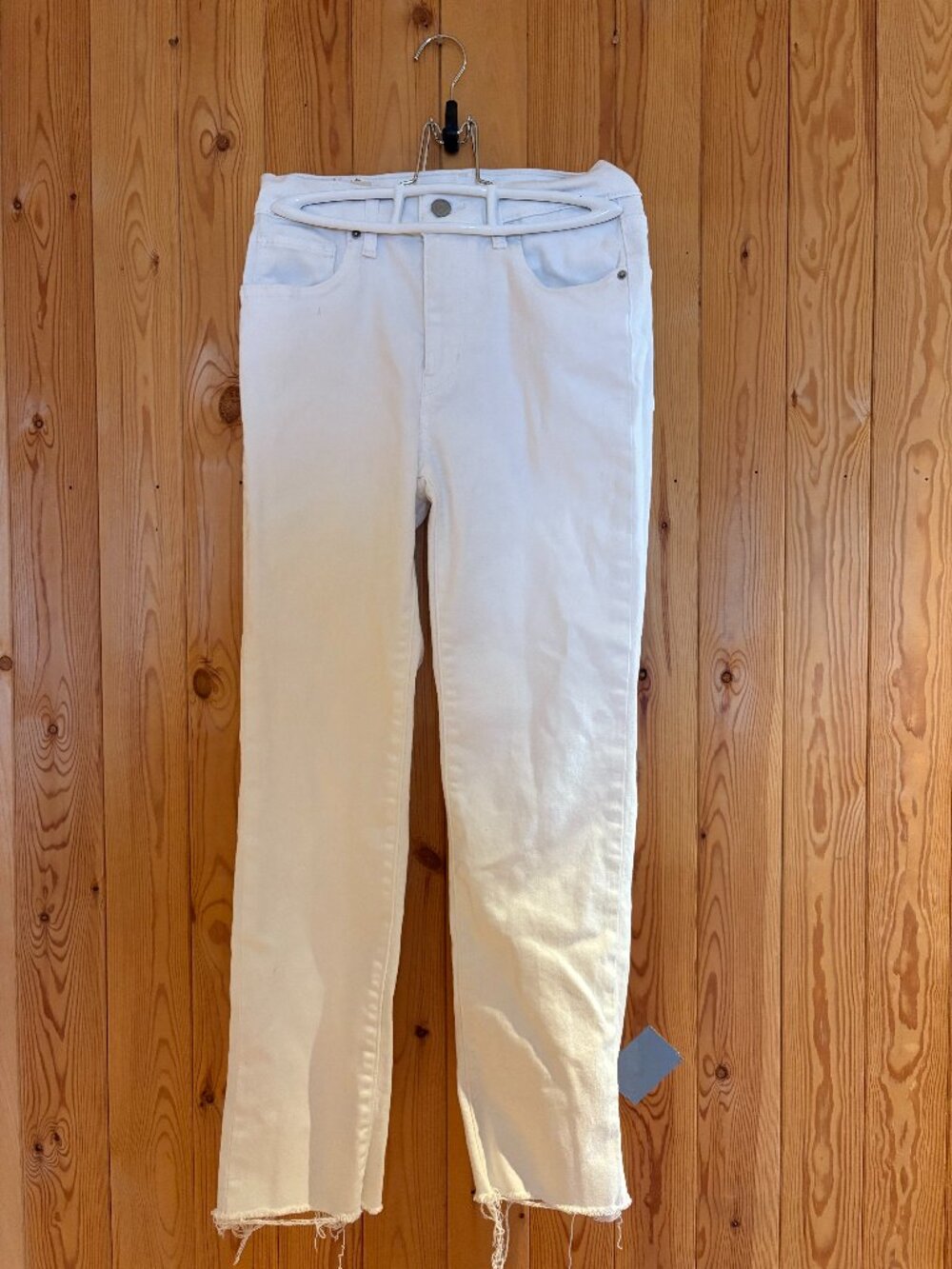 Levis White High Waist Straight Jeans